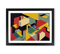 Bauhaus Art Vol.3 Abstract Framed Print | A2 Black Framed Wall Art | Ready to Hang | Abstract Fantasy Picture | Living Room Bedroom Lounge Office