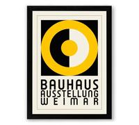 Bauhaus Ausstellung Weimar Geometric Framed Wall Art Print A3 (42×29.7cm) Black, Wall Decor for Living Room, Bedroom, Office & Home, Ready to Hang, Art Gift