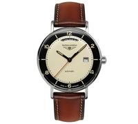 Bauhaus Aviation Day/Date Automatic (41mm) Beige Dial/Brown Leather Strap 2462-2