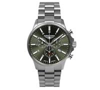 Bauhaus Aviation Men's Watch with Leather Strap or Titanium Strap Chronograph Titanium Case 10 ATM Sapphire Glass Alarm Date 2880