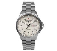 Bauhaus Aviation Titanium Day-Date Automatic (42mm) Beige Luminous Dial/Titanium Bracelet 2866M5