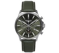 Bauhaus Aviation Titanium Quartz Chronograph (42mm) Dark Green Dial/Green Leather Strap 28804