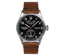 Bauhaus Aviation Tornado Automatic Power-Reserve (42mm) Black Dial/Brown Leather Strap 2790-2