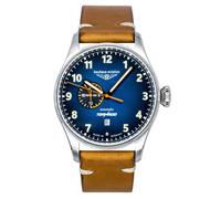 Bauhaus Aviation Tornado Leather Strap Blue Dial Automatic 27643 Men's Watch