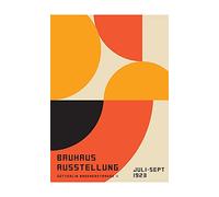 Bauhaus - Black and Orange Shapes Poster - 40x50 cm
