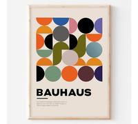 Bauhaus Canvas Wall Art Mid Century Modern Prints Abstract Boho Art Prints Modern Geometric Abstract Minimalist Wall Art Bauhaus Exhibition Poster Bauhaus Minimalist Geometric Art 16x24in No Frame
