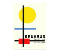 Bauhaus Circle & Lines Poster, Bauhaus Print, Framed Abstract Art, Mid-Century Wall Art, Modern Home Decor, Gift Idea, Archival Matte, A2 (Print Only) - 59.4x42cm