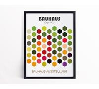 Bauhaus Circles Poster Geometric Poster Inspired By Bauhaus Mid Century Poster Poster A2 - Wall Art Home Decor Movie Poster Canvas Film Cinema Retro Vintage Cult Classic Nostargic Saga Modern reprint