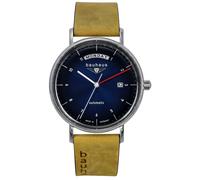 Bauhaus Classic Leather Strap Dark Blue Dial Automatic 21623 Men's Watch