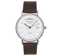 Bauhaus Classic Leather Strap Dress White Dial Automatic 21621 Men's Watch
