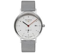Bauhaus Classic Small-Seconds Quartz (41mm) White Dial/Stainless Steel Mesh Bracelet 2130M1