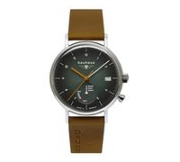 Bauhaus Classic Solar Power Reserve (41mm) Green Dial/Brown Leather Strap 21124