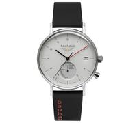 Bauhaus Classic Solar Power Reserve (41mm) White Dial/Black Leather Strap 21121