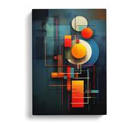 Bauhaus Digital Art Canvas Print | Gallery Wrapped 30mm Frame Wall Art | 30x20 inches | Ready to Hang | Contemporary Picture | Living Room Bedroom Lounge Office