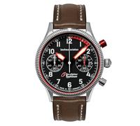 Bauhaus Eurofighter Typhoon Men's Watch 2576-2 Made in Germany with Stainless Steel Case and Leather Strap