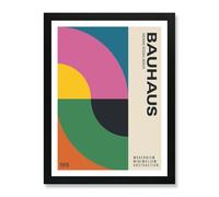 Bauhaus Geometric Art Print Colourful Modernism Minimalist poster Framed Wall Art Poster Print Picture (Unframed Print Only, A2)