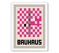 Bauhaus Geometry Art Deco Framed Wall Art Print A3 (42×29.7cm) White, Wall Decor for Living Room, Bedroom, Office & Home, Ready to Hang, Art Gift