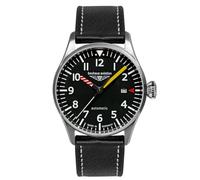 Bauhaus Men's Aviation Automatic Watch Black 2762-5, silver, Modern