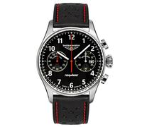 Bauhaus Aviation Tornado Quartz Chronograph (42mm) Black Dial/Black Leather Strap 2770-2