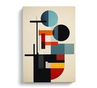 Bauhaus Minimalism Art Canvas Print | Gallery Wrapped 30mm Frame Wall Art | 30x20 inches | Ready to Hang | Minimalist Picture | Living Room Bedroom Lounge Office