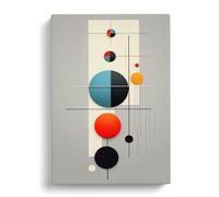 Bauhaus Minimalism Art No.2 Canvas Print | Gallery Wrapped 30mm Frame Wall Art | 30x20 inches | Ready to Hang | Minimalist Picture | Living Room Bedroom Lounge Office