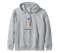 Bauhaus Minimalist Art Zip Hoodie
