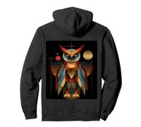 Bauhaus Owl Abstract Geometric Symmetry Pullover Hoodie