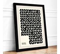Bauhaus Rhythm Geometric Framed Wall Art Print A2 (59.4×42cm) Black, Wall Decor for Living Room, Bedroom, Office & Home, Ready to Hang, Art Gift
