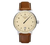 Bauhaus Ronda Men's Watch with Leather Strap Quartz Monotimer Single Hand Watch Date 2042-5, Strap.