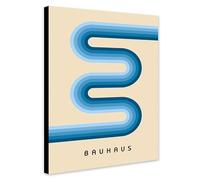 Bauhaus Snake Wall Art - Wrapped Framed Canvas Wall Art (A1 [32 x 24 inch / 81 x 61 cm])