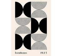 Bauhaus Style Print No. 20 Geometric Abstract Wall Art Poster Modern Minimalist Decor for Home, Office or Studio Framed or Unframed (A1 594 x 841mm)