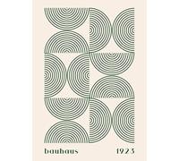 Bauhaus Style Print No. 21 Geometric Abstract Wall Art Poster Modern Minimalist Decor for Home, Office or Studio Framed or Unframed (A5 147 x 210mm)