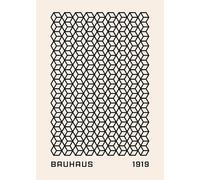 Bauhaus Style Print No. 36 Geometric Abstract Wall Art Poster Modern Minimalist Decor for Home, Office or Studio Framed or Unframed (A4 210 x 297mm)