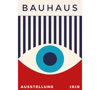 Bauhaus Style Print No. 41 Geometric Abstract Wall Art Poster Modern Minimalist Decor for Home, Office or Studio Framed or Unframed (A1 594 x 841mm)