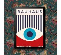 Bauhaus Style Print No. 41 Geometric Abstract Wall Art Poster Modern Minimalist Decor for Home, Office or Studio Framed or Unframed (A4 Framed - Black Frame)
