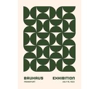Bauhaus Style Print No. 6 Geometric Abstract Wall Art Poster Modern Minimalist Decor for Home, Office or Studio Framed or Unframed (A4 210 x 297mm)