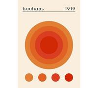 Bauhaus Style Print No. 9 Geometric Abstract Wall Art Poster Modern Minimalist Decor for Home, Office or Studio Framed or Unframed (A1 594 x 841mm)