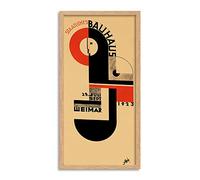 Bauhaus Weimar Expo 1923 Long Panel Framed Wall Art Print