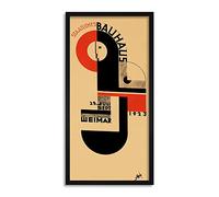 Bauhaus Weimar Expo 1923 Long Panel Framed Wall Art Print