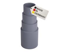 BAUHELD 5 x Vacuum Cleaner Hose Attachment [Made in Germany] - Adapter for Vacuum Cleaner Nozzle Made of Sturdy PVC Rubber - Reducer for Kärcher Parkside Bosch Makita Festool Eibenstock - Dark Grey