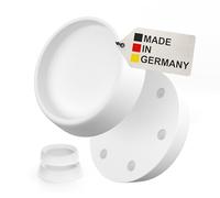 BAUHELD 8 x Vibration Damper Washing Machine and Dryer [Made in Germany] - Anti-Vibration Feet Made of Rubber - Vibration Damper Compatible with Bosch, Siemens, AEG - Non-Slip Base in White