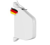 BAUHELD® Cord Winder with Cord [Made in Germany] - Mini Roller Shutter Winder with Automatic Thread - Surface-Mounted Reel for 5 m Roller Shutter Cord - 180 Degree Swivelling - Hole Spacing 153 mm