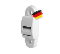 BAUHELD® Surface-Mounted Roller Shutter Belt Guide [Pack of 5],Mini Belt Guide with Brush Seal [Made in Germany],Suitable for Roller Shutter Belt 14 mm [Roll],Two Piece with Hole Spacing 25 mm,White