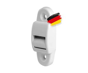 BAUHELD® Surface-Mounted Roller Shutter Belt Guide [Pack of 5],Mini Belt Guide with Brush Seal [Made in Germany],Suitable for Roller Shutter Belt 14 mm [Roll],Two Piece with Hole Spacing 25 mm,White