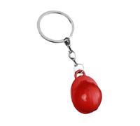 Bauhut Keyring, Helmet Keyring, Construction Safety Hat Keyring, Construction, Key Fob with Hardworker Hat, as Pendant for Parties Construction Kasmole, red, Siehe Beschreibung