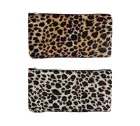 BAUIOREAD 2 Piece Leopard Print Makeup Bag, Small Makeup Bag for Handbag, Leopard Print Bag, Cosmetic Bags, Women's Coin Purses & Pouches