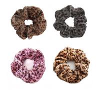 BAUIOREAD 4 Leopard Print Headbands, Leopard Print Headbands, Velvet Headbands, Elastic Headbands, Women's Hair Accessories and Girls Headbands
