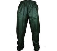 Baum Country New Mens Womens Waterproof Over Trousers Rain Pants Motorcycle Fishing Hiking (Xtra Large (XL), Green)