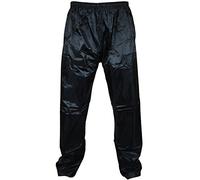 Baum Country New Mens Womens Waterproof Over Trousers Rain Pants Motorcycle Fishing Hiking (Xtra Large (XL), Black)
