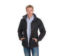 Baum Country Waterproof Windproof Cagoule Jacket Lightweight Folding Hood Zip Pockets Black